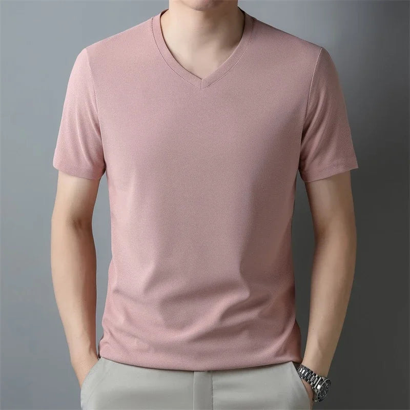 T-shirt Waffle V-Neck
