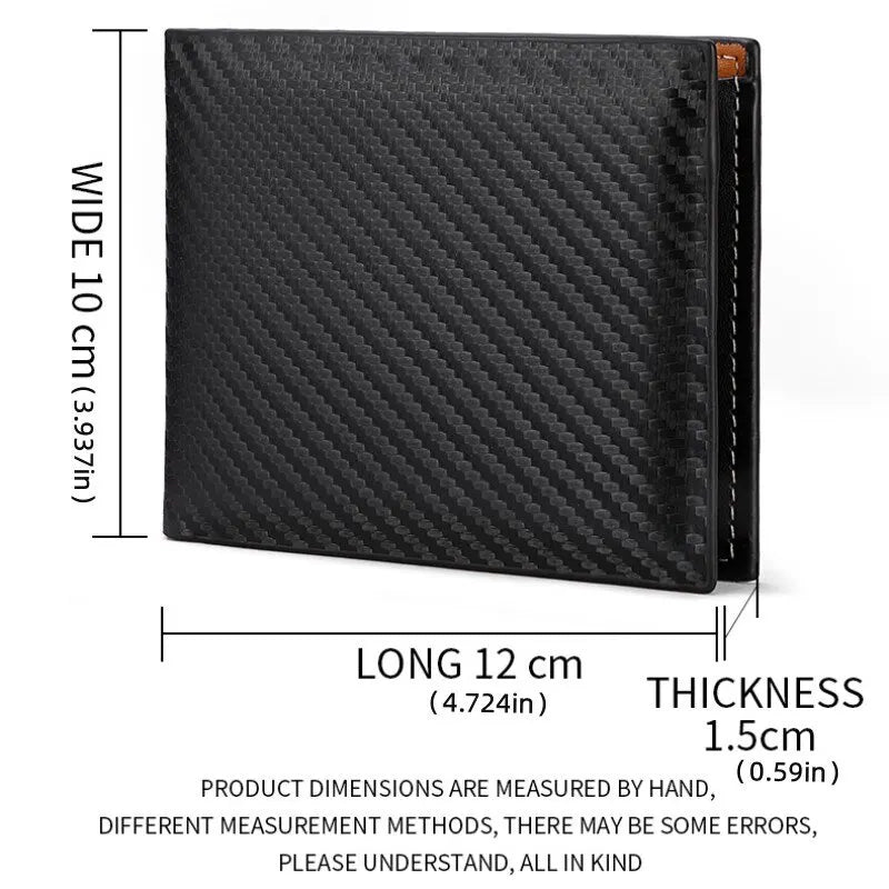 Wallet Carbon Fiber Zipper