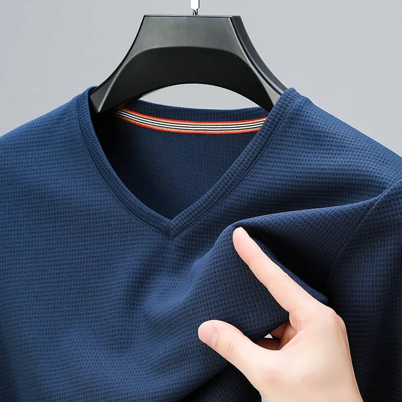T-shirt Waffle V-Neck