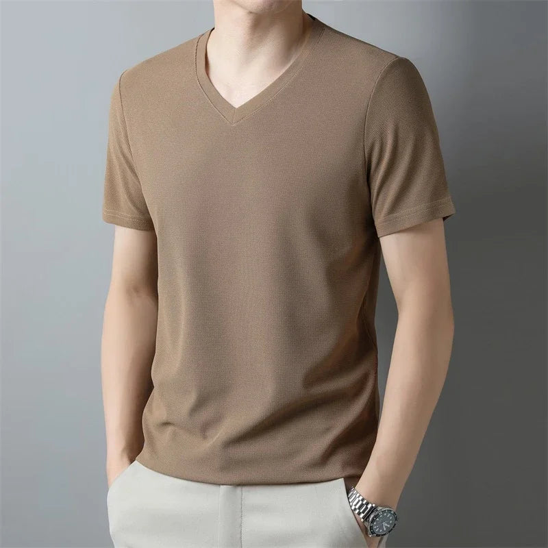 T-shirt Waffle V-Neck
