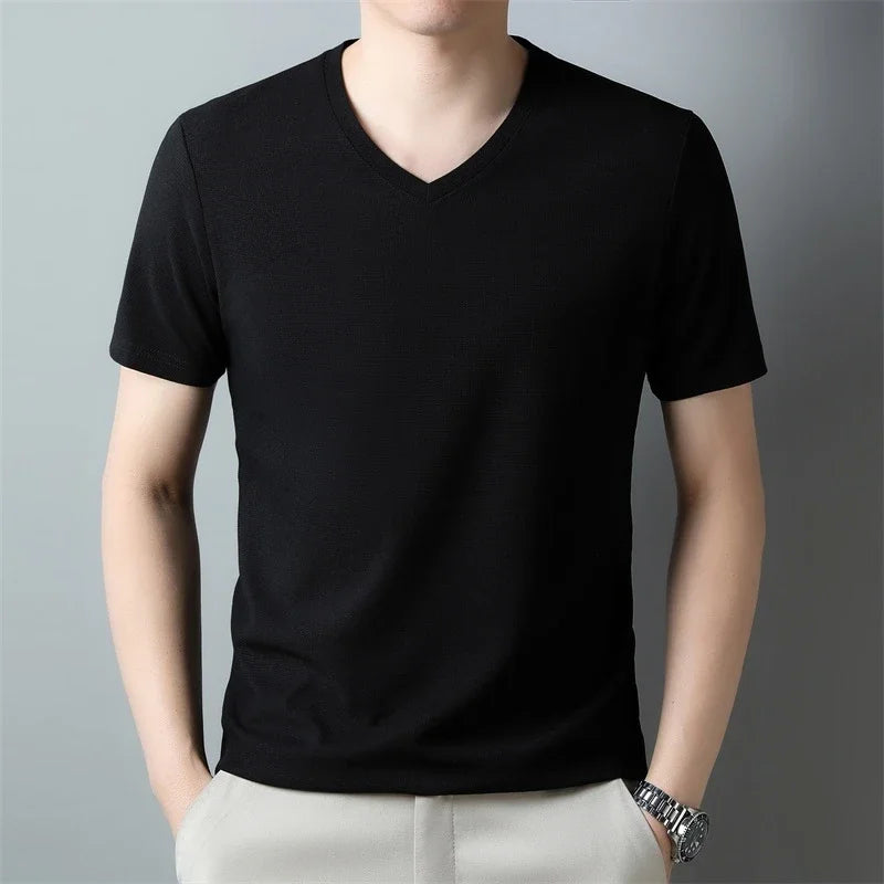 T-shirt Waffle V-Neck