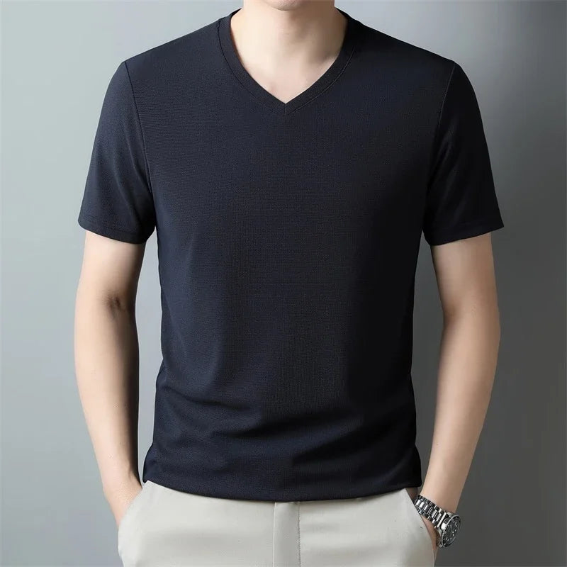 T-shirt Waffle V-Neck