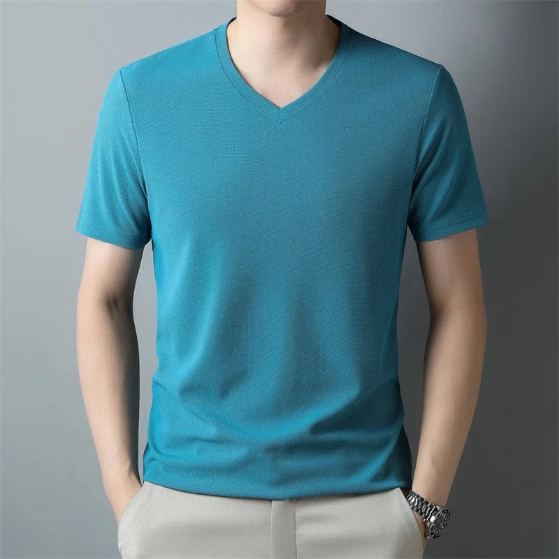 T-shirt Waffle V-Neck