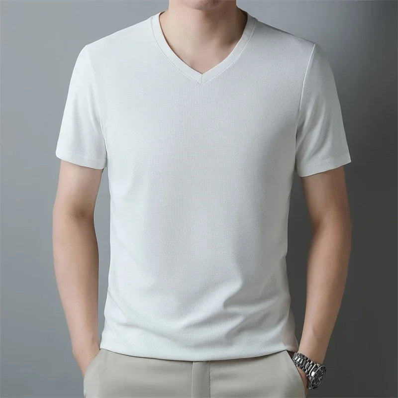 T-shirt Waffle V-Neck
