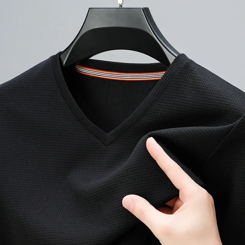 T-shirt Waffle V-Neck