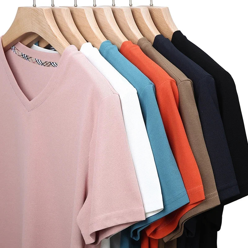 T-shirt Waffle V-Neck