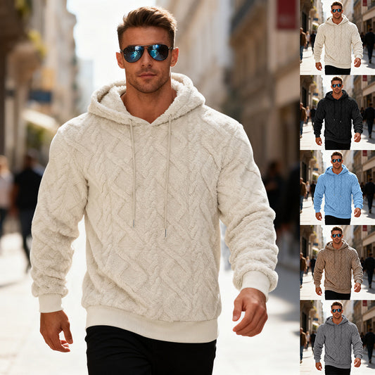 Quilted Fleece Hooded Sweatshirt