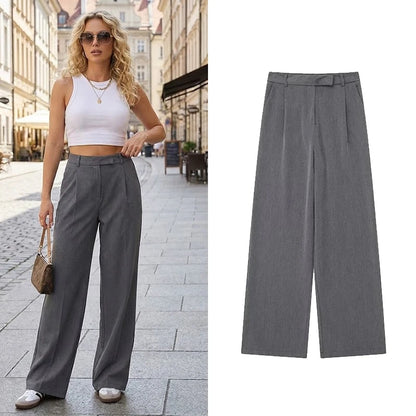High-Waist Tailored Trousers