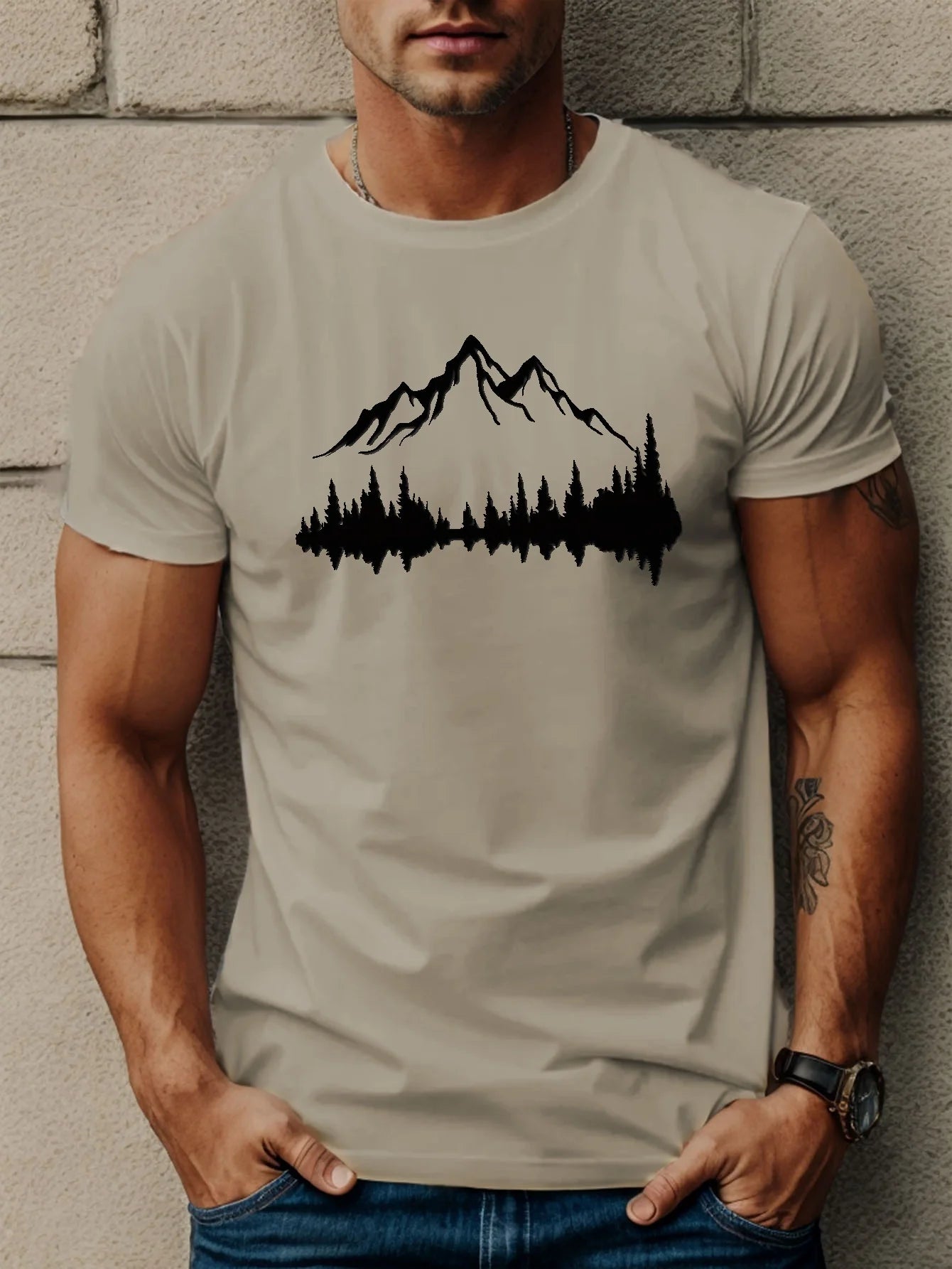 T-shirt Mountain Print