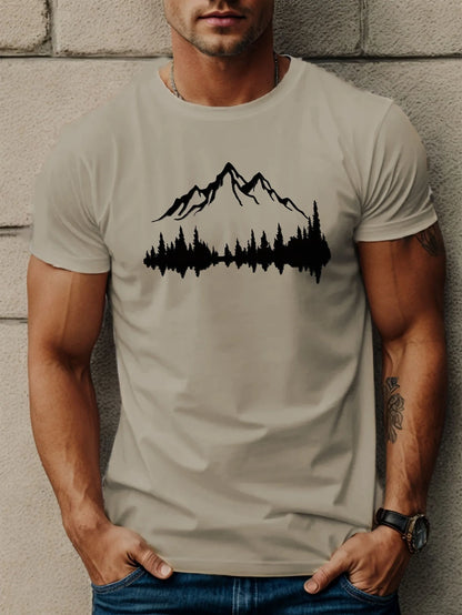 T-shirt Mountain Print