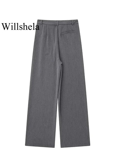 High-Waist Tailored Trousers