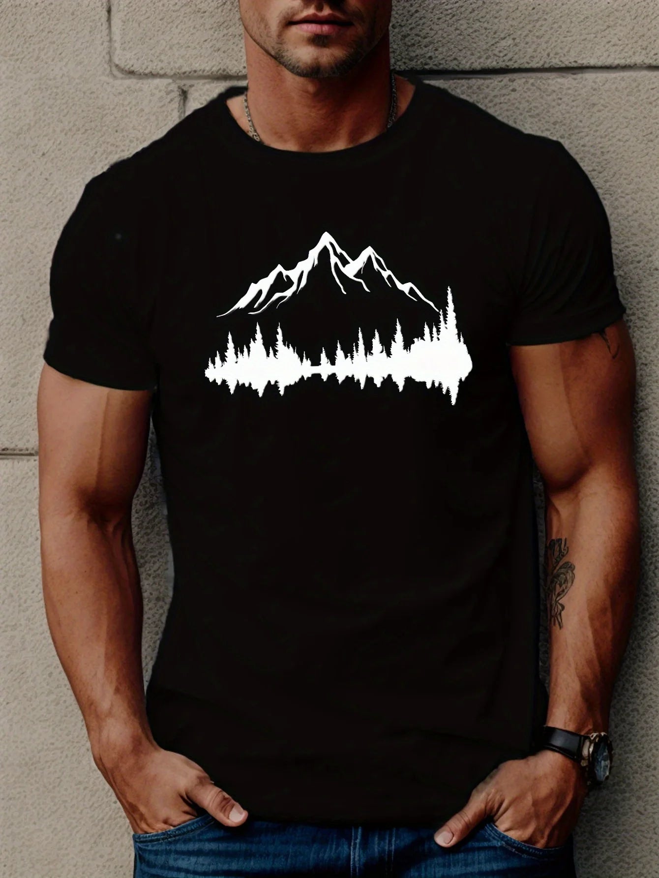 T-shirt Mountain Print