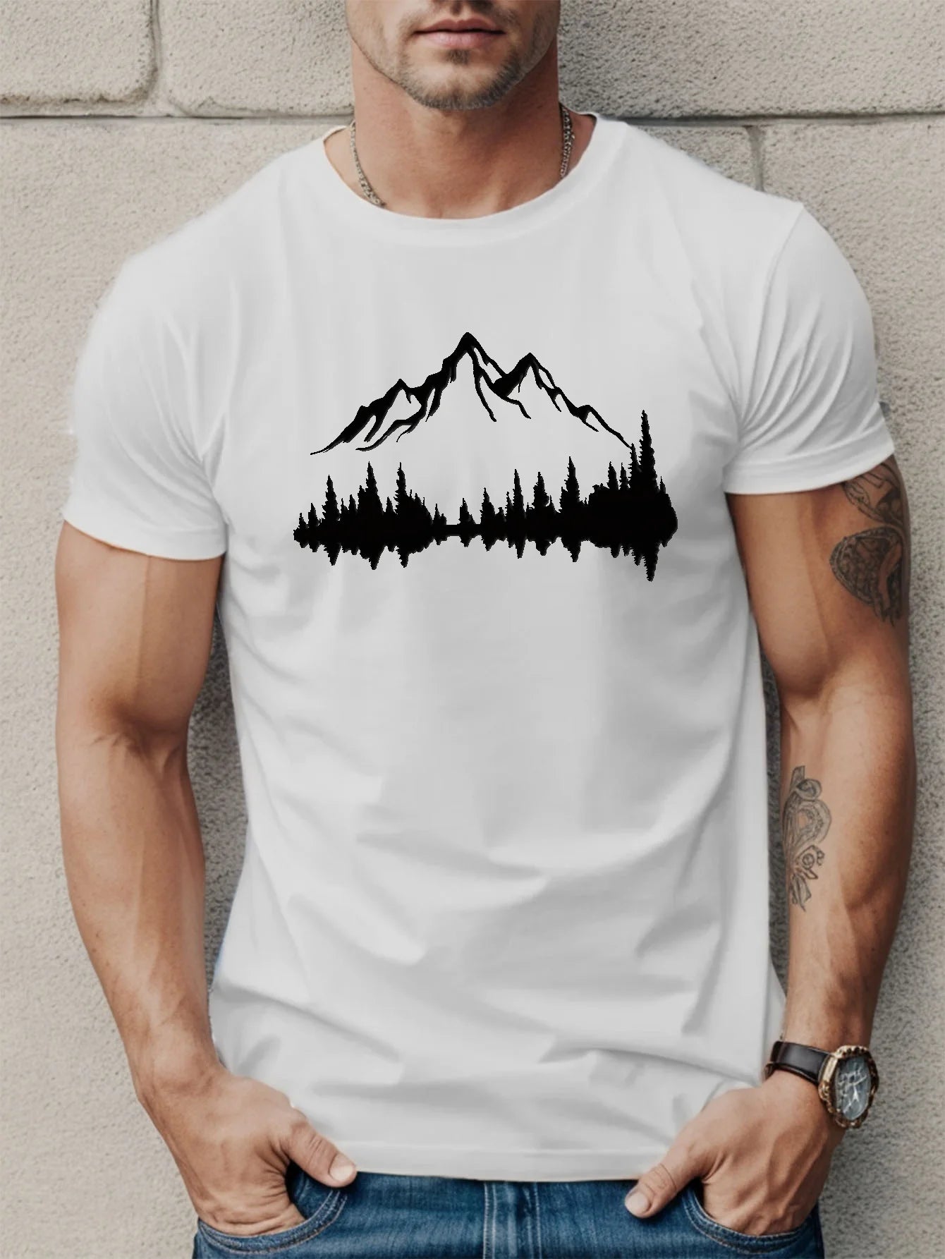 T-shirt Mountain Print