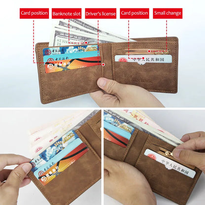 Wallet Retro Slim Zipper