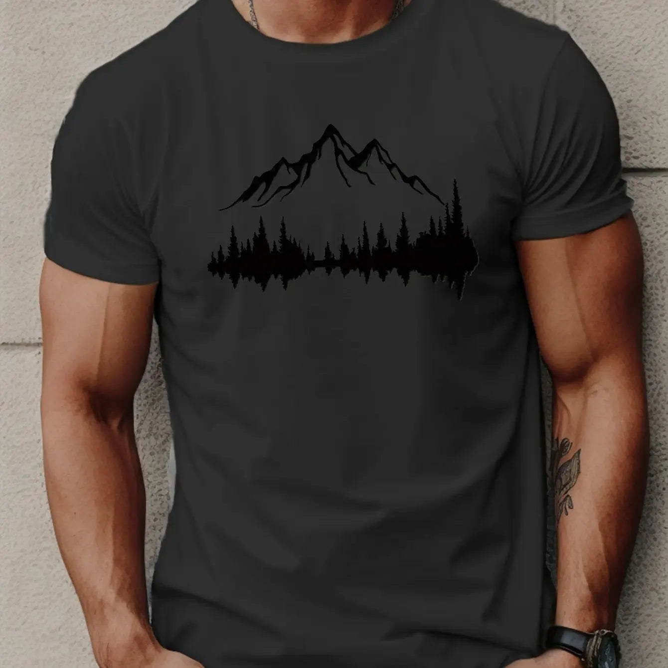 T-shirt Mountain Print