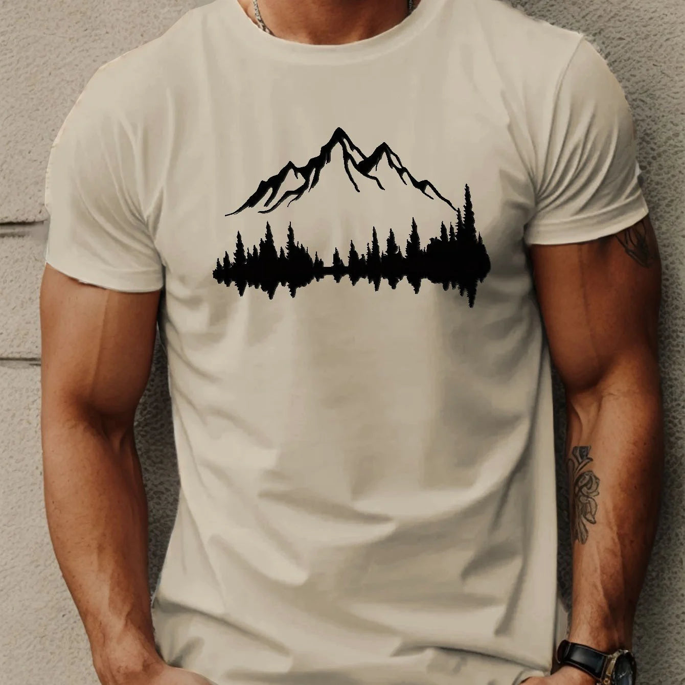 T-shirt Mountain Print