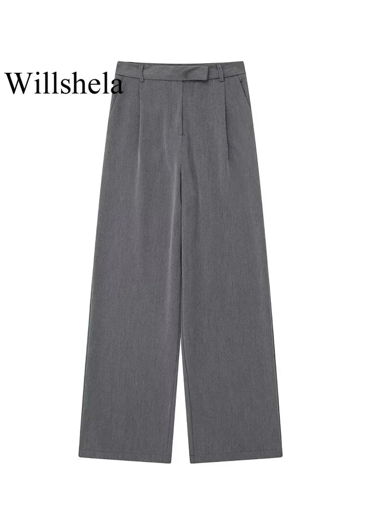 High-Waist Tailored Trousers