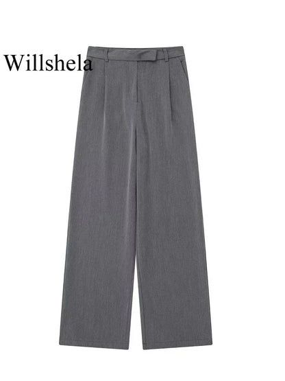 High-Waist Tailored Trousers